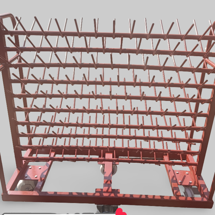 Trolley for Yarn Dying - 1380 X 600 X 1050mm - 250 Positions