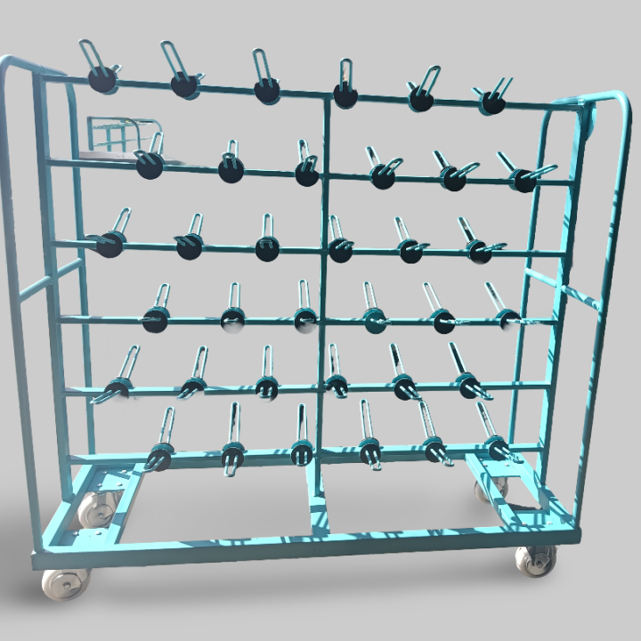 Doffing trolley for dry doff - 1800 X 700 X 1730mm - 72 position.